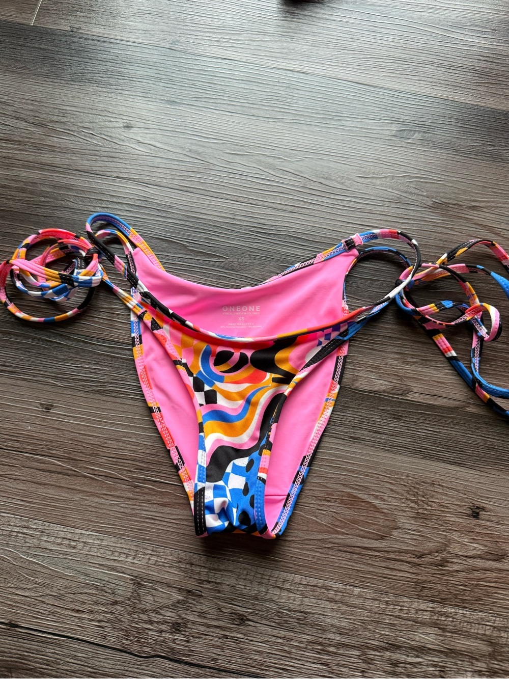 ONEONE Bright Pink Multicolor Swim Bottom